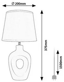 Lampă de masă Rabalux 74079 Madelor, bej