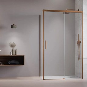 Perete lateral stanga Radaway Idea KDJ 80 cm finisaj cupru periat-transparent sticla 6 mm