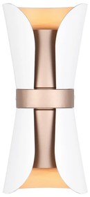 Aplică de perete albă/în culoarea bronz Coat – Trio