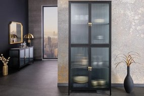 Vitrina moderna din metal si sticla Amsterdam 180cm