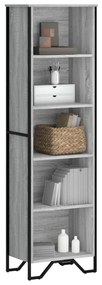 vidaXL Bibliotecă, gri sonoma, 50x31x169 cm, lemn prelucrat