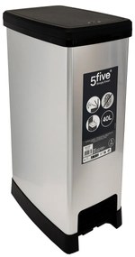 Coș de gunoi cu pedală plastic 40L Slim Soft Close