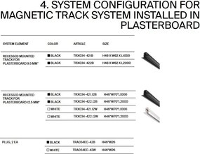 Spot LED pentru sina magnetica Rado Exility 3000K 18W 120 grade
