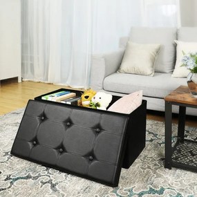 Bancheta Pliabila Tamara, Cu Lada, Neagra, 76 x 38 x 38 cm