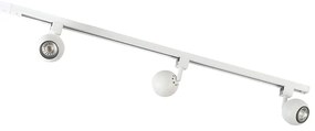 Sistem de șine modern alb cu 3 lumini monofazate - Gissi