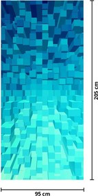 Fototapet pentru ușă - Cuburi abstract (95x205cm)