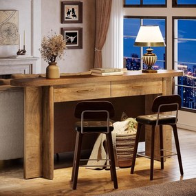 MAM33 - Masa Consola cu colturi rotunjite, 160 cm, masuta hol, living, dining, dormitor - Maro