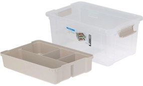 Soluții de depozitare Cutie de depozitare dinplastic cu inserție 9 l, 35 x 23 x 17 cm