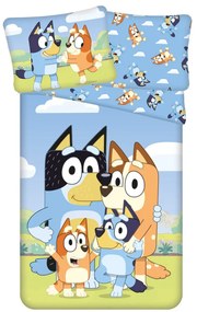 Bluey Happy Family lenjerie de pat 140×200cm, 70x90 cm