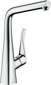 Baterie bucatarie monocomanda Hansgrohe Metris M71 320 cu 1 jet instalare in fata unei ferestre finisaj crom lucios
