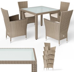 Deuba Set ratan de gradina Bali 1+4 - bej/crem