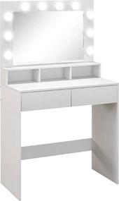 Oglindă LED, Toaletieră cu sertare | Aosom Romania