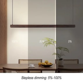 Immax NEO 07300L-LED Lustră dimabilă suspendată pe cablu MADEIRA 26W/230V Wi-Fi Tuya 122 cm nuc