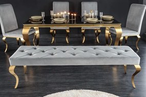 Banca eleganta Modern Barock 170cm, gri / auriu