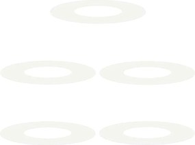 vidaXL potrivit pentru inele de copac plat 5 pcs Alb Ø30 / 60 cm Oțel