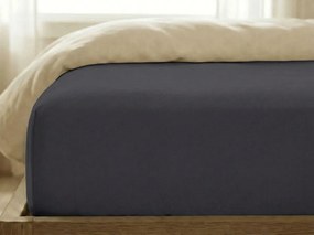 Cearsaf Jersey cu lycra antracit 180 x 200 cm