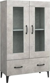 vidaXL Dulap înalt, gri beton, 70x31x115 cm, lemn compozit