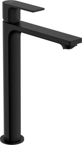 Baterie lavoar inalta Hansgrohe Rebris E 240 negru mat cu ventil Pop-Up