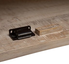 Vitrină în culoare naturală din lemn de mango 160x71 cm – Ixia