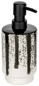 Dozator de săpun lichid alb-negru din ceramică 340 ml Subiza – Wenko