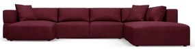 Colțar burgundy (cu colț pe partea dreaptă/în formă de "U") Esther – Milo Casa