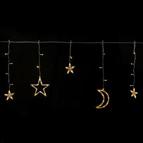 Aigostar - Ghirlandă LED solară de Crăciun, 120 LED, 8 funcții, 3x0,6 m, 500 mAh, IP65, alb cald