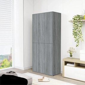 vidaXL Pantofar, gri sonoma, 80x39x178 cm, lemn prelucrat
