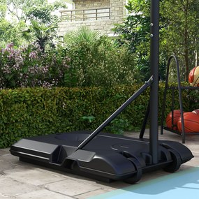 SPORTNOW Coș de baschet cu înălțime reglabilă, independent, cu plasă și roți, bază mare, 179-209 cm, plastic, oțel | Aosom Romania