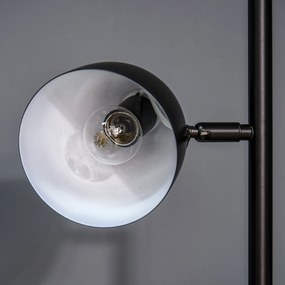 HOMCOM Lampadar de salon design industrial 3 abajururi reglabile din otel 38 x 28 x 169 cm negru | Aosom Romania