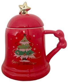 Cana Craciun Xmas Bell 400ml, Rosu