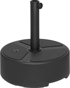 Outsunny Suport umbrelă din HDPE umplabil 18kg/20kg cu nisip/apă, rotund Negru | Aosom Romania
