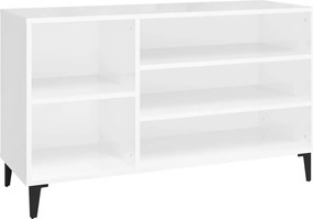 vidaXL Pantofar, alb extralucios, 102x36x60 cm, lemn compozit