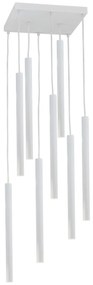 Lustra cu Pendule LED tubulare stil minimalist ETNA 8 alba