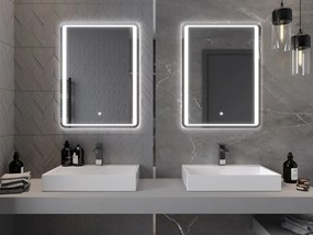 Mexen Zusa oglindă de baie iluminată 60 x 80 cm, LED 6000K, anti-ceață - 9808-060-080-611-00