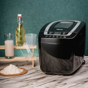 Masina de facut paine Oliver Voltz OV51446B, 800W, 12 programe, Afisaj LCD, Timer, Negru.