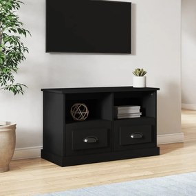 Comoda TV, negru, 80x35x50 cm, lemn prelucrat