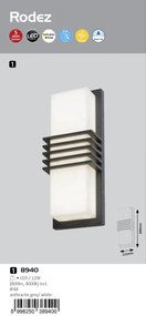 Aplica perete LED de exterior IP44 Rodez 8940 RX