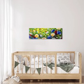 Tablou - Flori sălbatice (cu ceas) (90x30 cm)