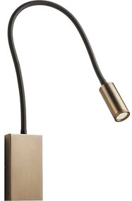Redo 01-4475 - Lampă flexibilă LED WALLIE, 3W, 230V, USB, CRI 90, bronz