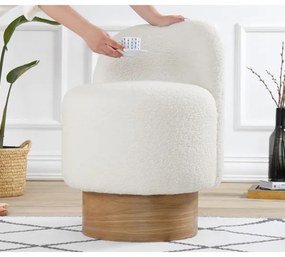 Fotoliu pentru copii RIKI 40x47 cm alb