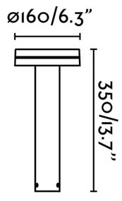 Stalp LED iluminat exterior IP65 ESPO H-35cm maro rustic