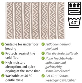 Covoraș de baie bej din material textil 50x80 cm Shaki – Wenko