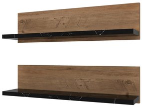 Set de 2 rafturi SHELFIE, pin/negru
