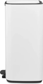 Cos de gunoi Brabantia Bo Pedal 1010120, 30 l, Inchidere usoara, Baza antiderapanta, Alb