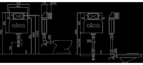 Rezervor wc incastrat Alcadrain AM112W