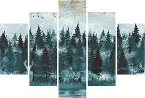 Tablou - Animale din pădure (150x105 cm)