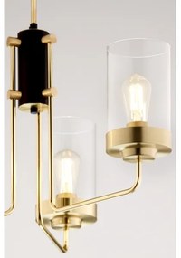 Jupiter 2087 - Lustru cu tija RAMIREZ 3xE27/15W/230V auriu/negru