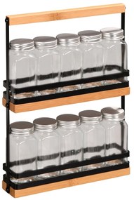 Suport pentru condimente Kesper 58036 cu 10recipiente goale, 23 x 32 x 5,5 cm