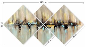 Tablou MDF Van Gogh, Multicolor, 115x60 cm, 4 bucati