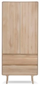 Șifonier din lemn masiv de stejar cu 2 sertare Gazzda Fawn